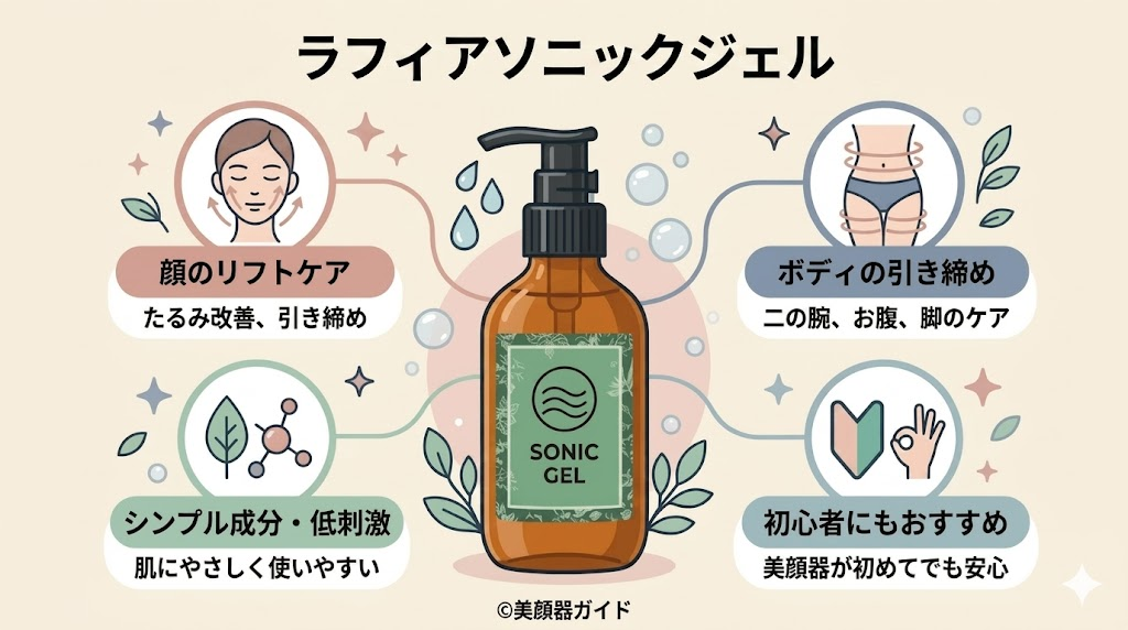 楽天で買える美顔器専用ジェル-【ラフィアソニックジェル】