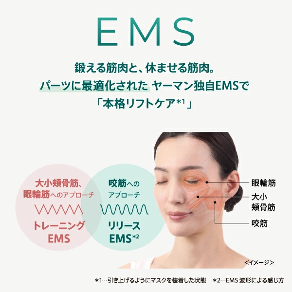 ヤーマンブルーグリーンマスクリフト-効果EMS