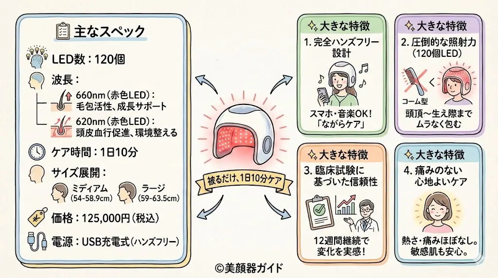 カレントボディ-LED頭皮頭髪ケア