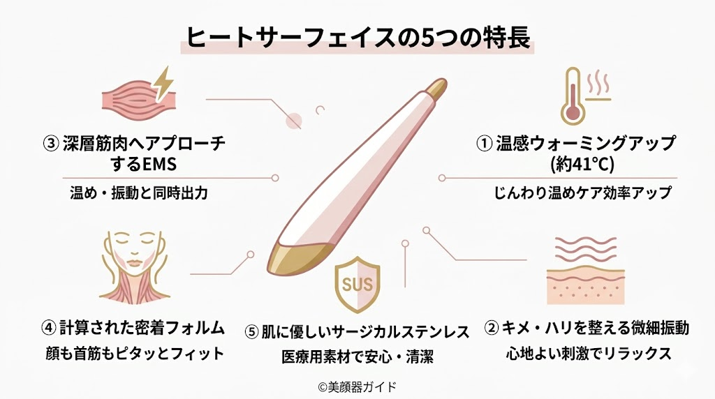 ステラボーテ ビューティフェイススティック2.0-ヒートサーフェイスの特徴