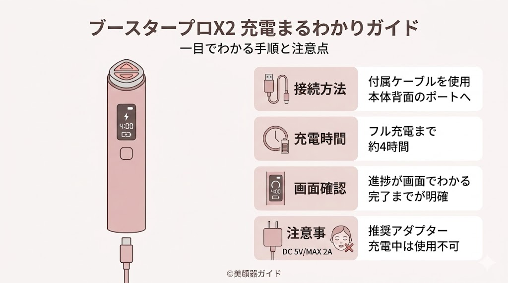ブースタープロX2-ミニプラス-比較-充電方法はタイプC
