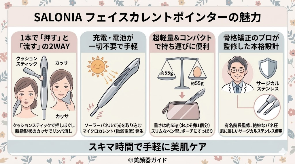 SALONIAフェイスカレントポインターの魅力