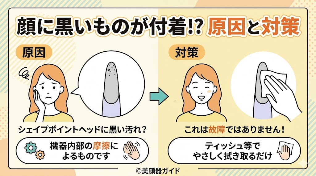 MYTREX シェイプポインターの口コミ-黒い物が付着