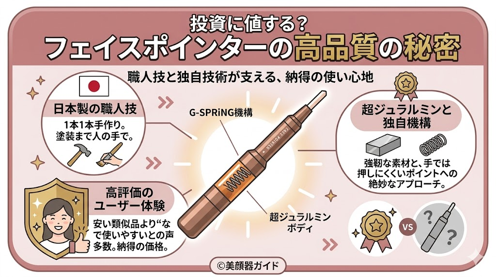 フェイスポインター-口コミ-高品質のワケ