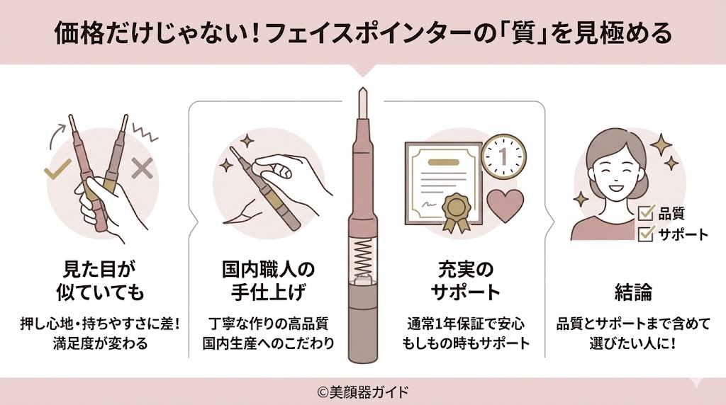 フェイスポインター-口コミ-安さより品質重視