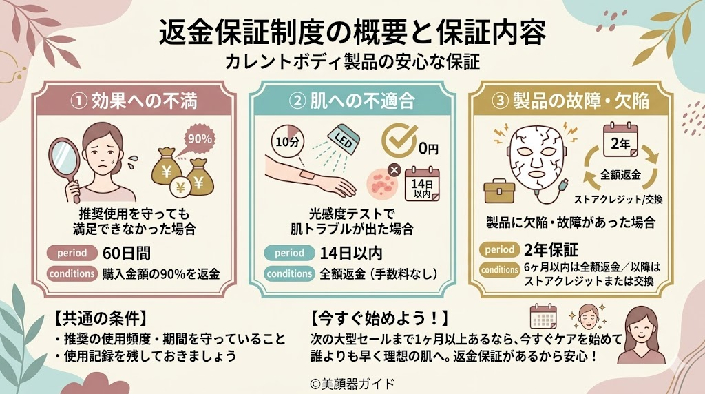 カレントボディ-セール-返金保証制度