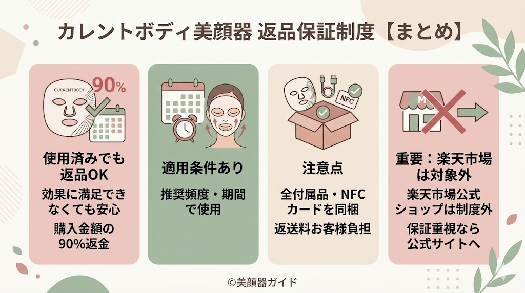 カレントボディ-返品保証性制度