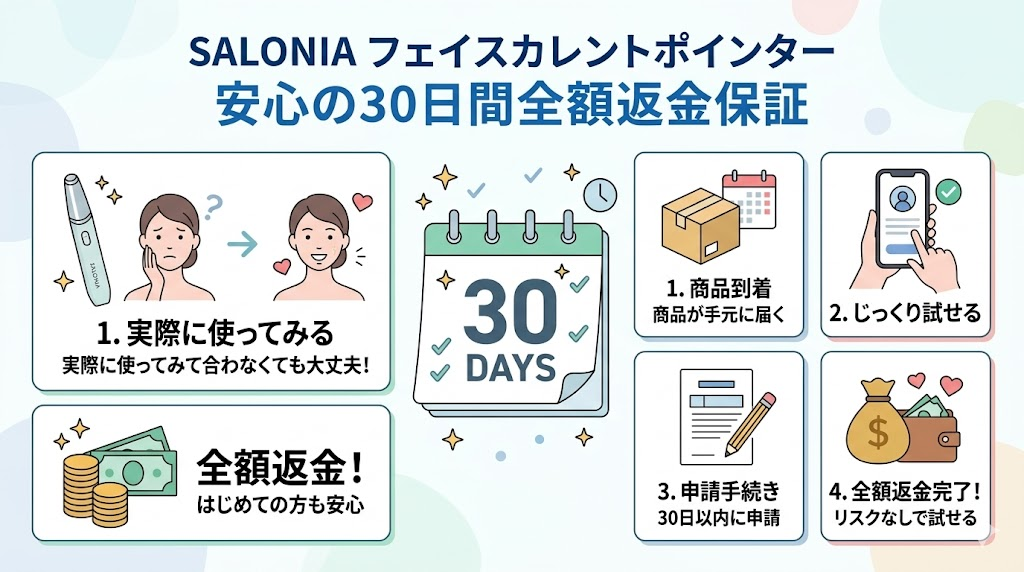 SALONIA-フェイスカレントポインター-返金保証