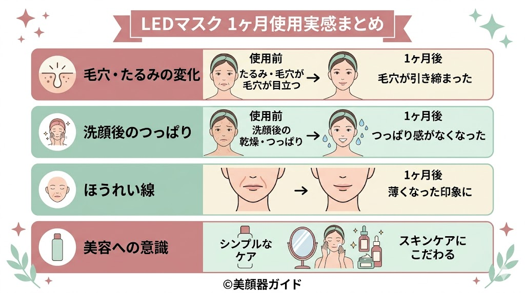 50代がカレントボディLEDマスクを1ヶ月使用した結果