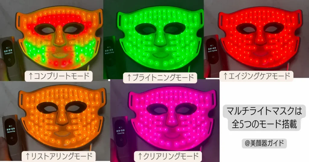 カレントボディマルチライトマスク-全5つのモード搭載
