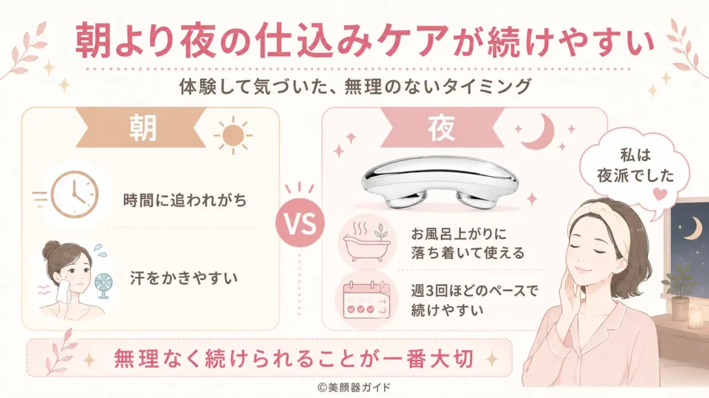 ZIIPHALO 夜の仕込みケアが続けやすい理由