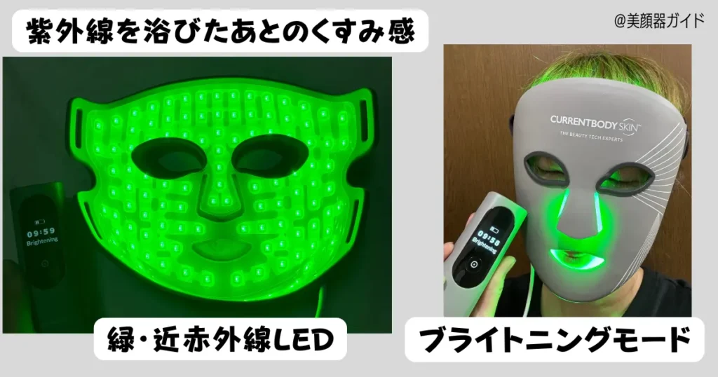 カレントボディマルチライトマスク-紫外線を浴びた後のくすみ感が気になるときはブライトニングモード
