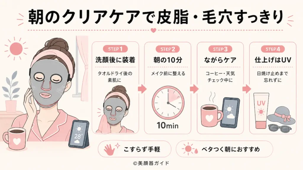 カレントボディ-夏-マルチライトマスクの使い方は朝がおすすめ