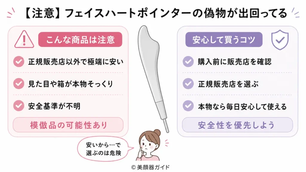 【注意】フェイスハートポインターの偽物が出回ってる