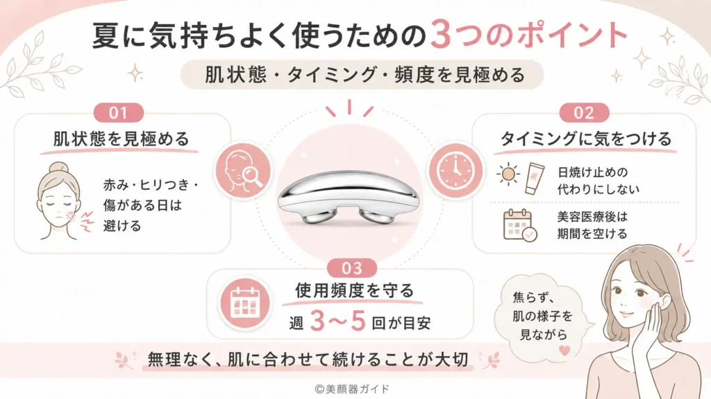 ZIIPHALO 夏に使う際の注意点