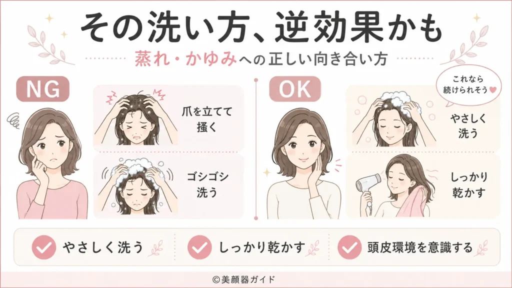 カレントボディ頭皮・頭髪ケアデバイス-夏の頭皮の蒸れやかゆみを防ぐポイント