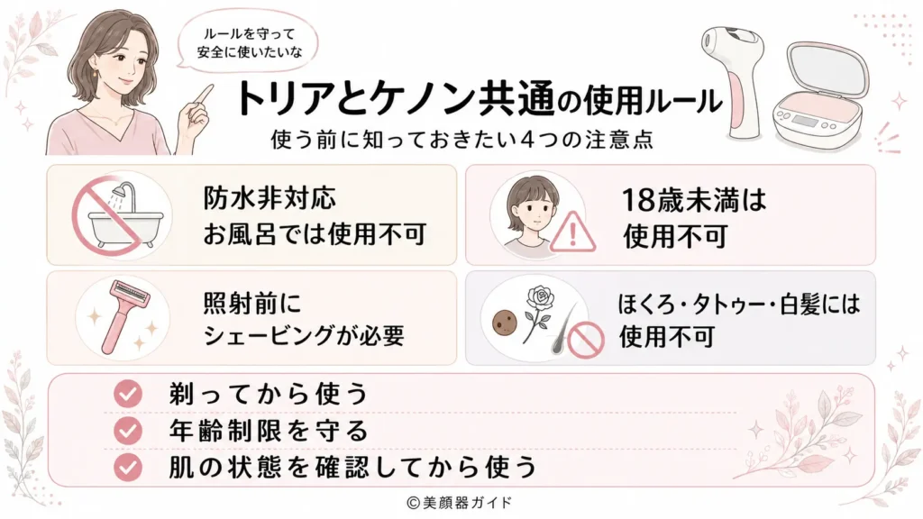 【共通点】トリアとケノンの共通点は4個