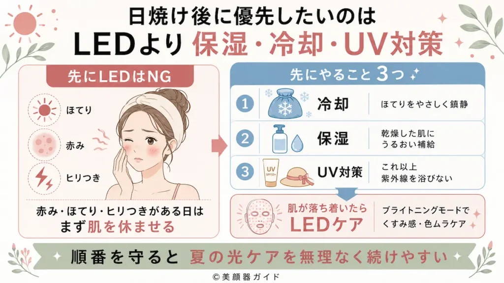 カレントボディ-夏-日焼け後のケアは保湿・冷却・UV対策が先