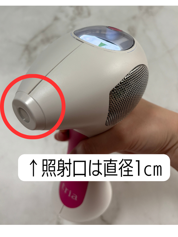 トリア4Xの照射口は1cm程度
