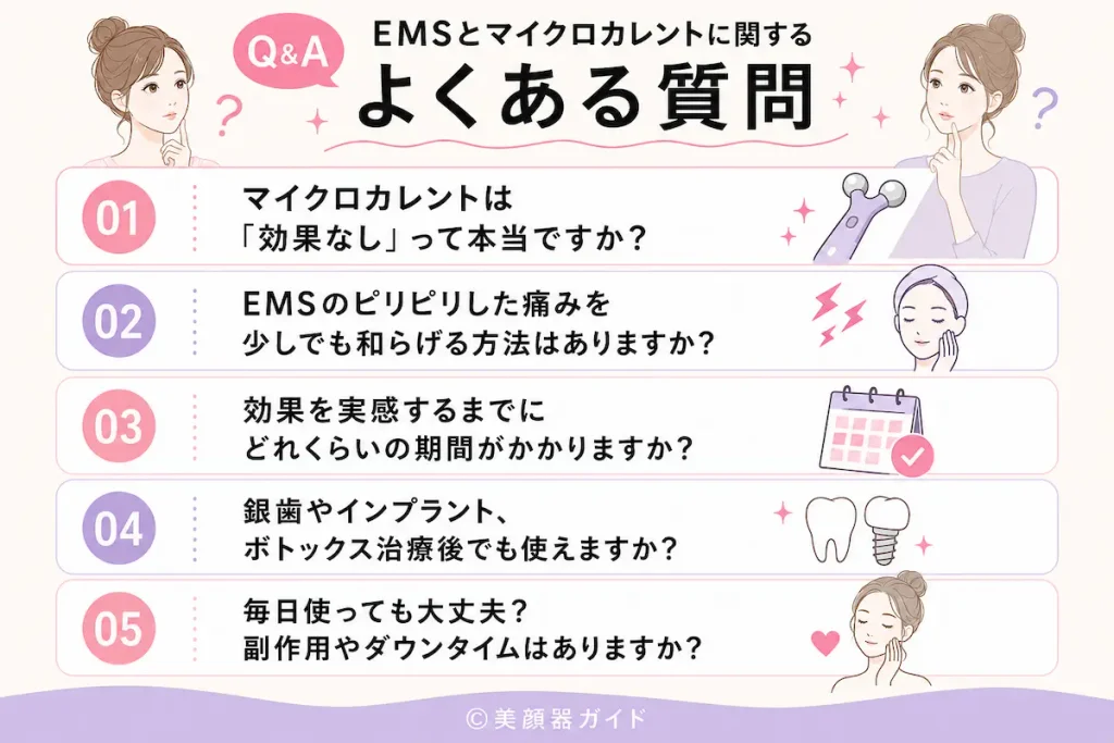 EMSとマイクロカレントに関するよくある質問