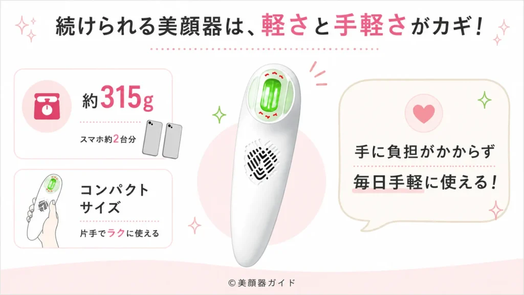 アンドクレアージュフォトスキンデバイスは続けられる美顔器