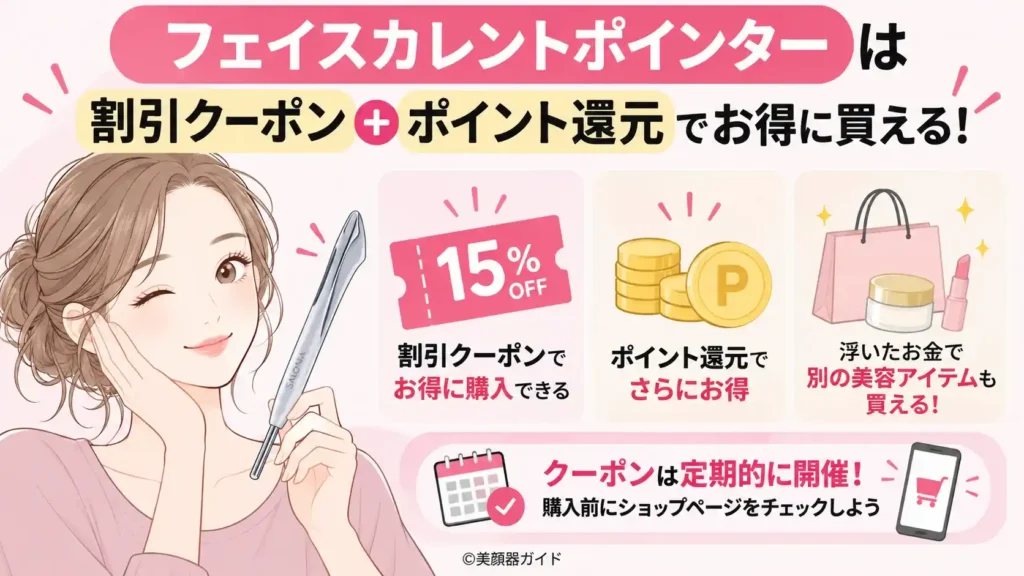フェイスカレントポインターは割引クーポンがある