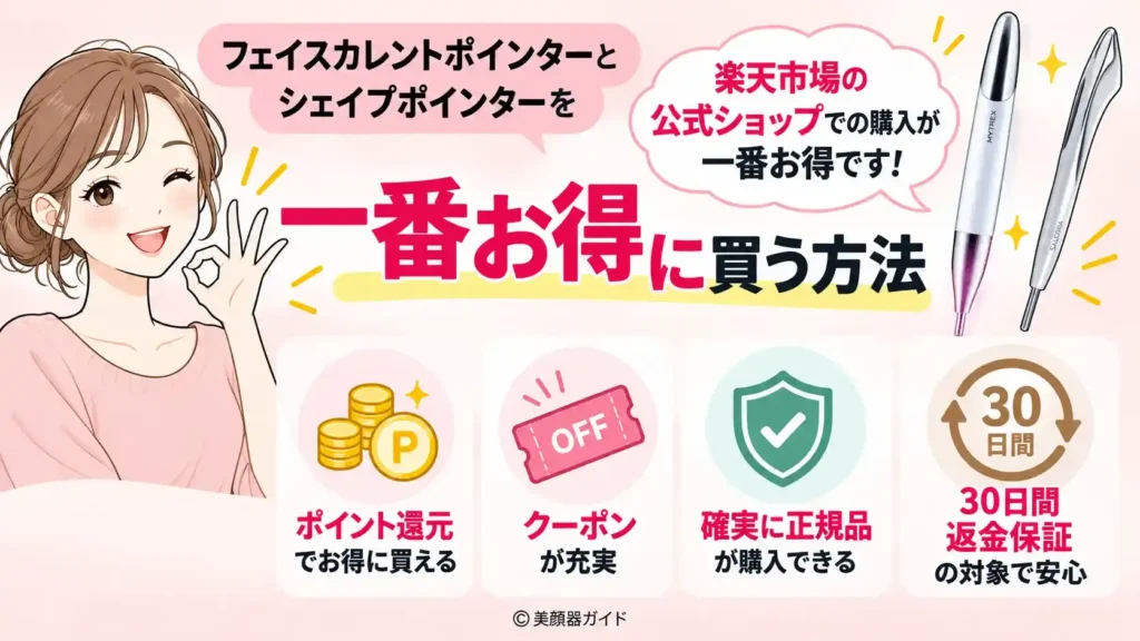 フェイスカレントポインターとシェイプポインターは楽天市場や公式ショップがお得