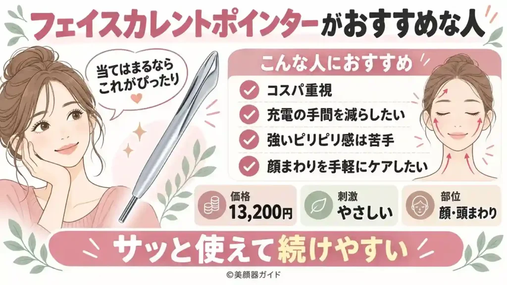 フェイスカレントポインターはサッと使いたい人におすすめ