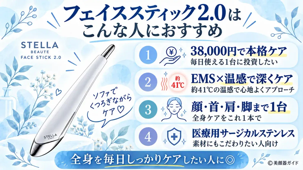 フェイススティック2.0がおすすめな人と選ぶポイント