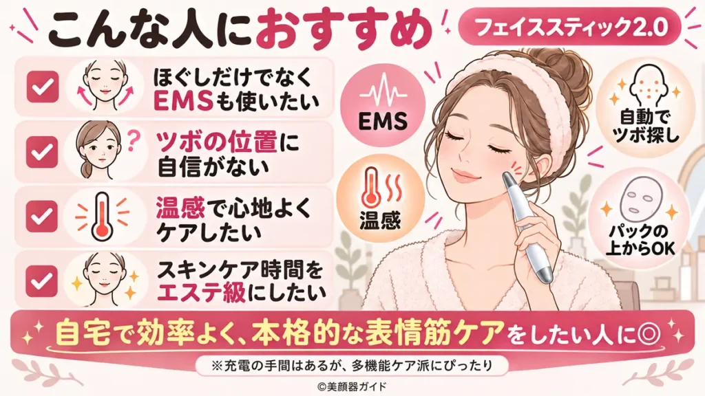 フェイススティック2.0は本格ケアしたい人におすすめ